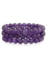 delightful small round amethyst gemstone baby birthstone bracelet